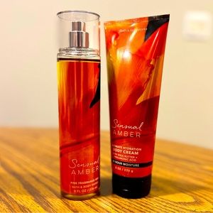 Sensual Amber body cream and fragrance mist bundle